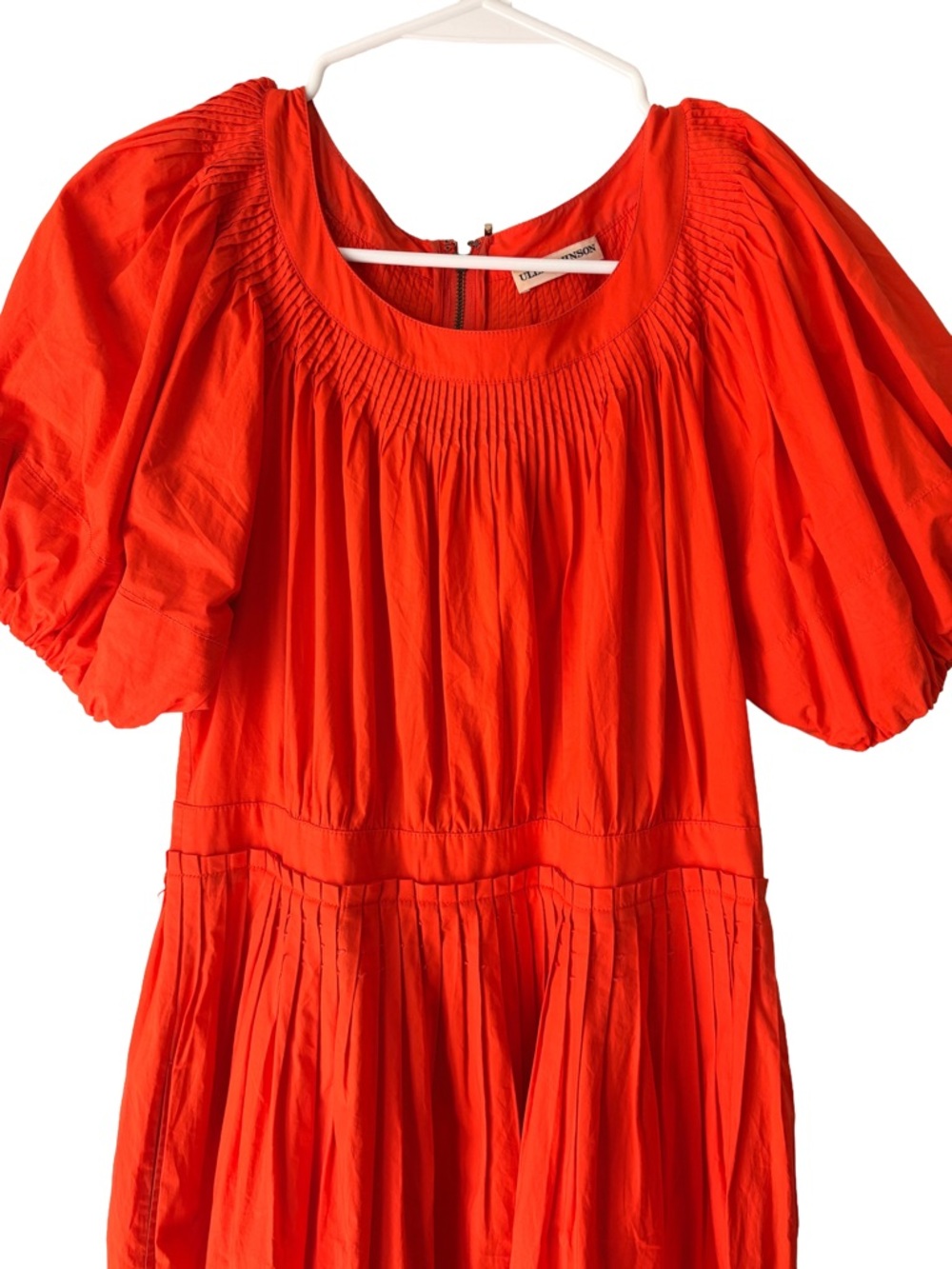 Ulla Johnson 100% Cotton Midi Dress with Full Skirt. Size 10.